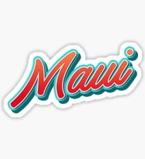 Maui Typography Sticker