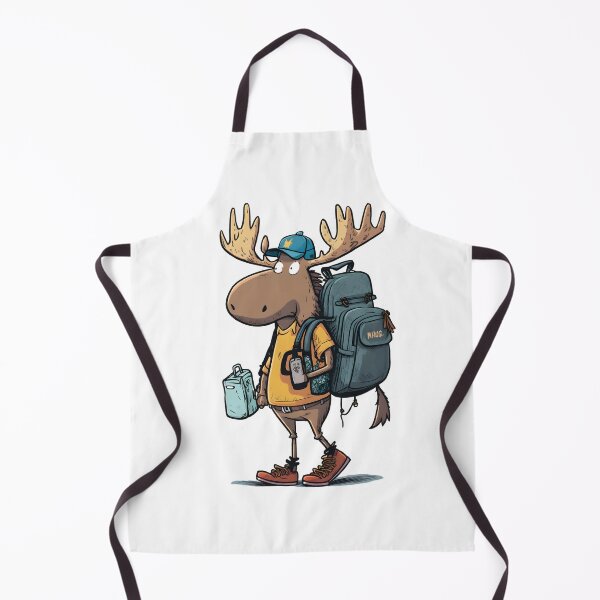 Item preview, Moose Day | Cute Hiking Moose designed and sold by StickeryPickery.