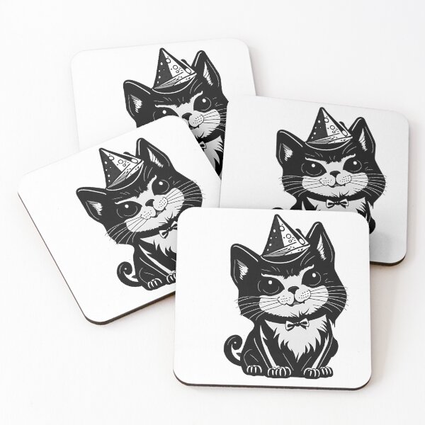 Item preview, Cat with a party hat! designed and sold by ARTSY900.