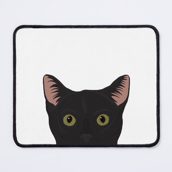 Item preview, Curious Black Cat - Green Eyes Black Nose designed and sold by kherrin.