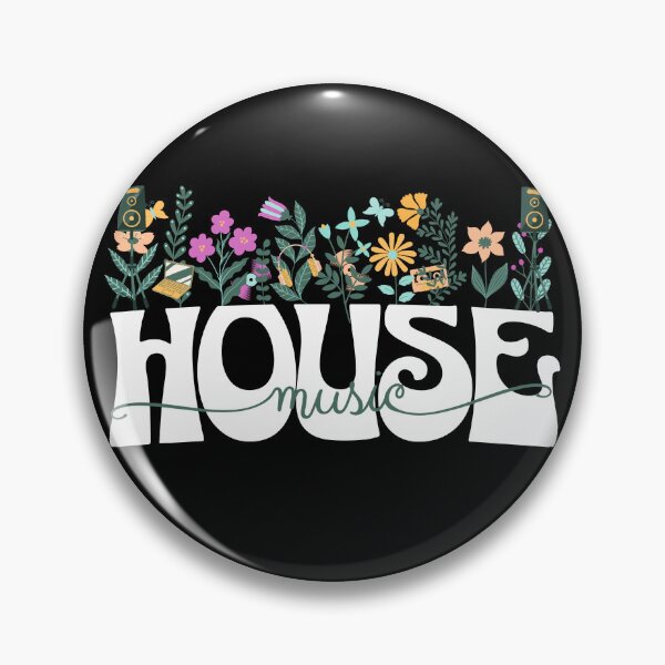 Item preview, HOUSE MUSIC  - In Full Bloom (white/pink/green) designed and sold by Discothreadz.