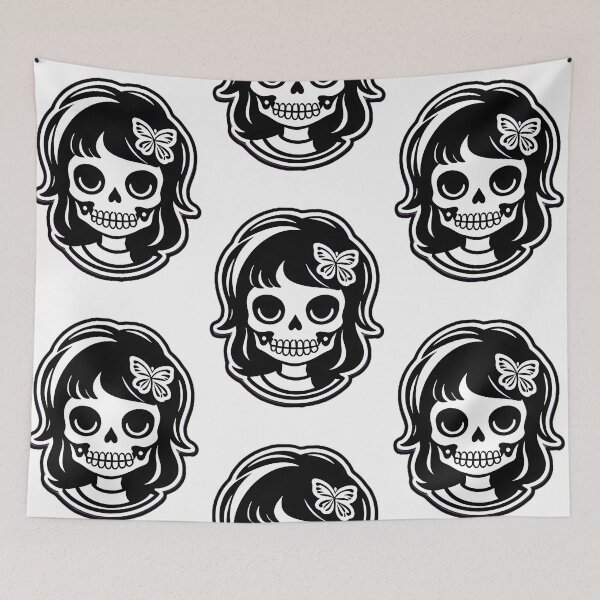 Item preview, Bella, the Butterfly Girl • Skeleton • Skull • designed and sold by McCallnWaldo.