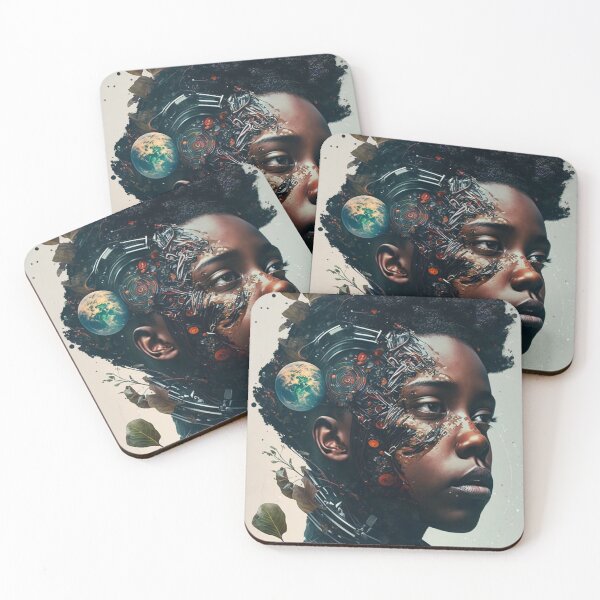 Item preview, Afrofuturism Art designed and sold by MidJourneymen.