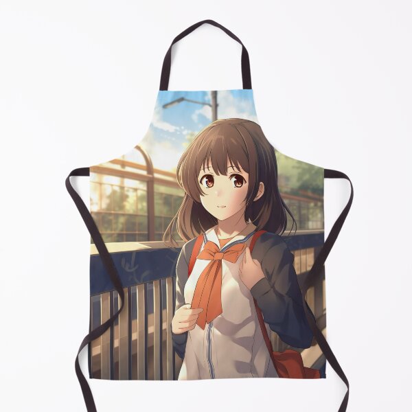 Artikelvorschau, Cute Anime Girl at Train Station - Anime Wallpaper entworfen und verkauft von KAIGAME Art.
