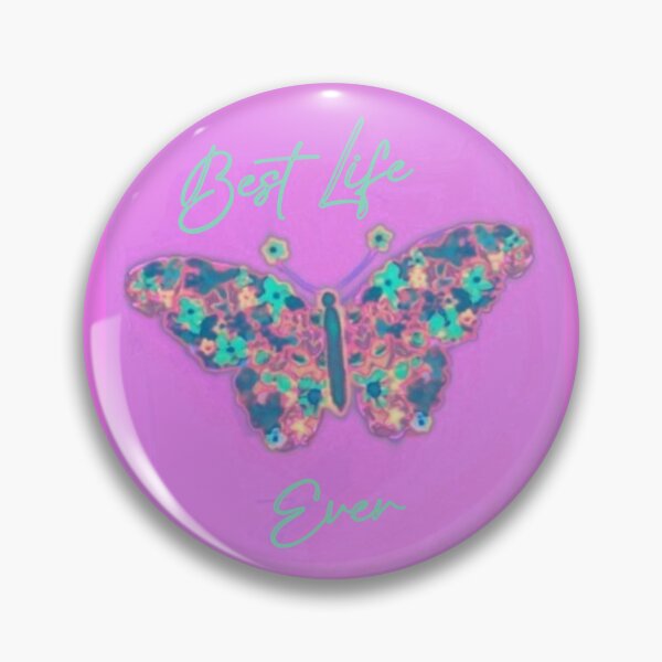 Item preview, Best Life Ever Flowered Butterfly Magenta  designed and sold by IvaRenee.