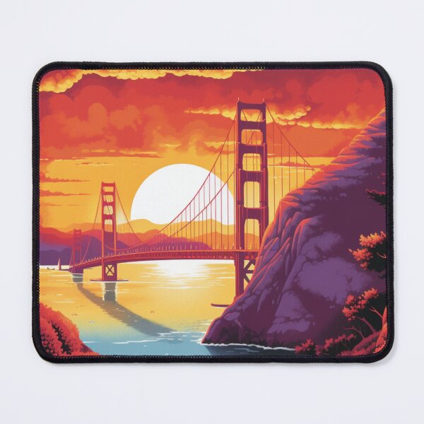 Item preview, Spectacular Colorful Design of the Golden Gate Bridge at Sunset designed and sold by PostersForUs.
