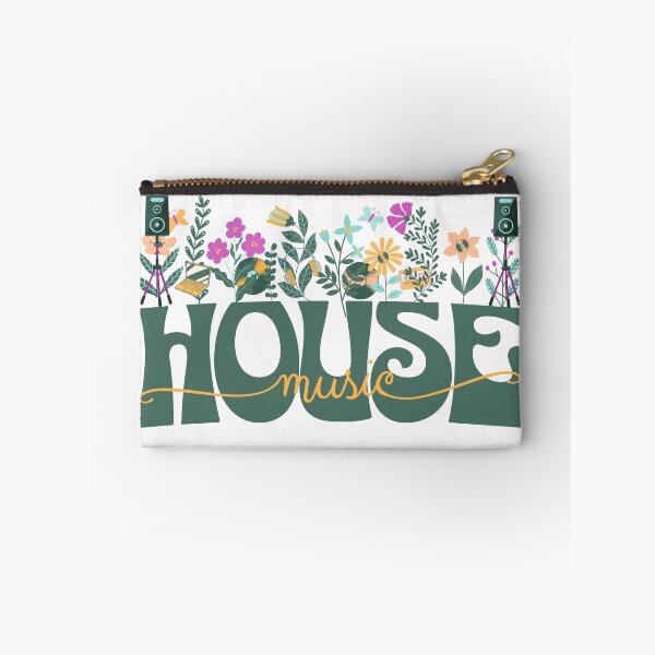 Item preview, HOUSE MUSIC  - In Full Bloom (dark green/pink/yellow) designed and sold by Discothreadz.