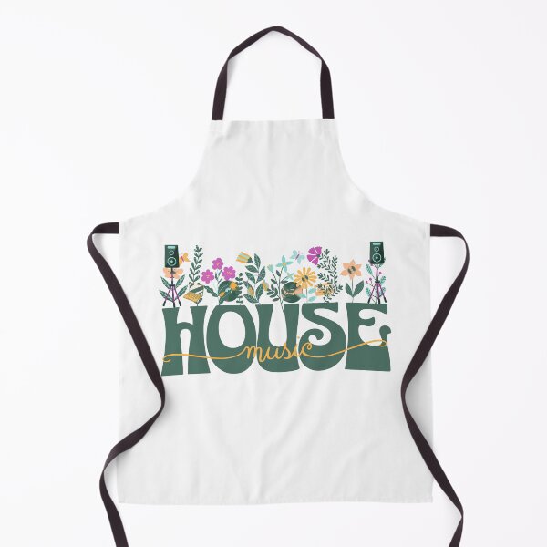Item preview, HOUSE MUSIC - In Full Bloom (dark green/pink/yellow) designed and sold by Discothreadz.