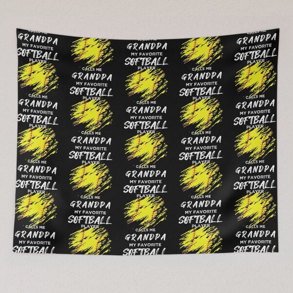 Item preview, My Favorite Softball Player Calls Me Grandpa designed and sold by R&BApparel.