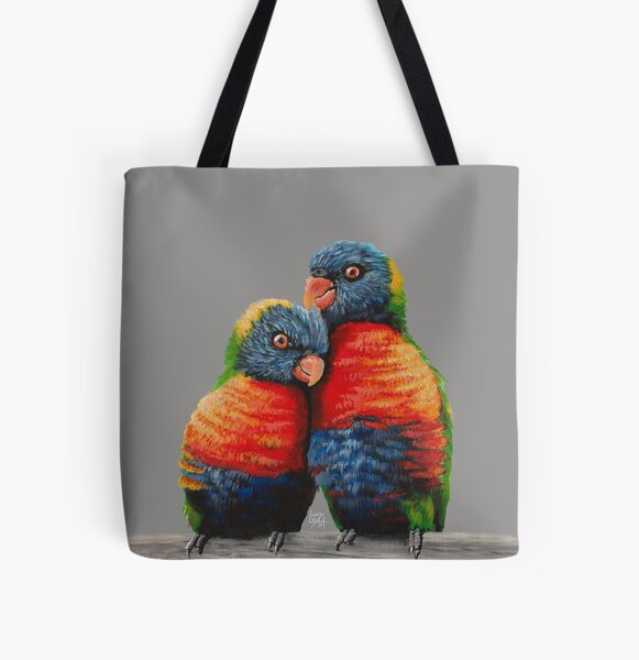 Rainbow Lorikeets All Over Print Tote Bag