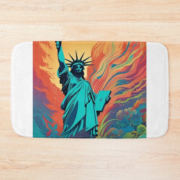 Item preview, Statue of Liberty Colorful Digital Art designed and sold by PostersForUs.