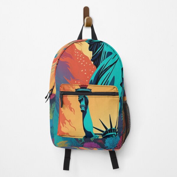 Item preview, Statue of Liberty Colorful Digital Art designed and sold by PostersForUs.