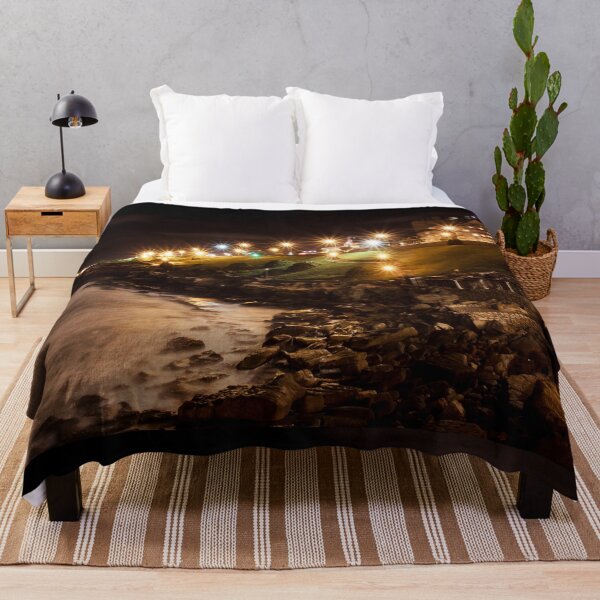 Item preview, Long exposure night photography of Mar del Plata's coastline designed and sold by nachodramis.