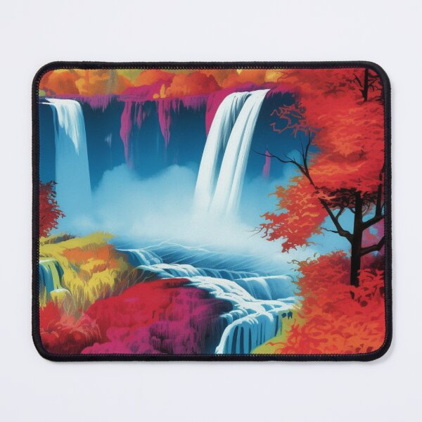 Item preview, Beautiful Waterfalls with Vibrant Trees designed and sold by PostersForUs.