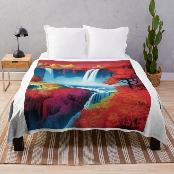 Item preview, Beautiful Waterfalls with Vibrant Trees designed and sold by PostersForUs.