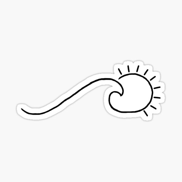 Wave and Sun Sticker