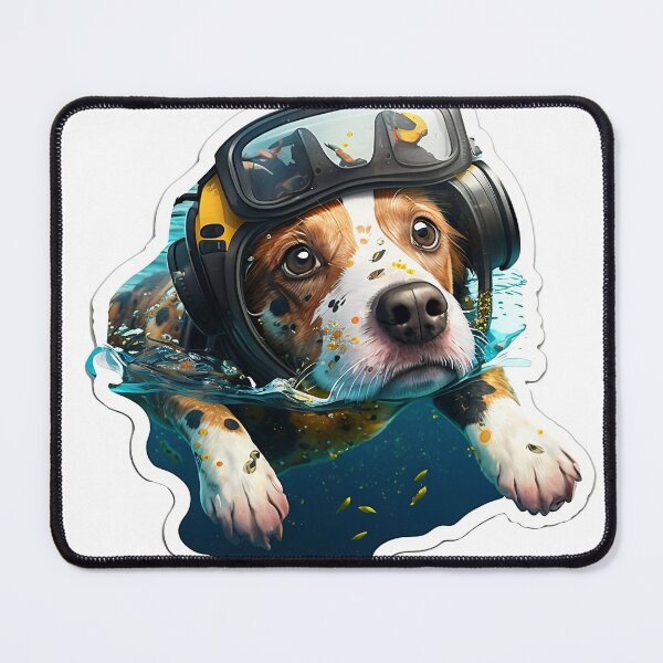 Item preview, sweet puppy snorkeling little designed and sold by STICKER2DWORLD.