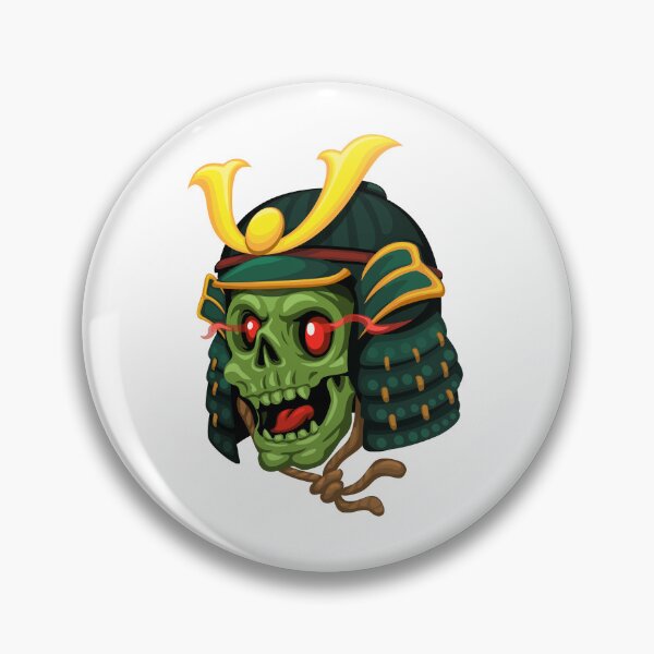 Item preview, Zombie Samurai Head Monster wear Japanese Traditional Clothing Cartoon  designed and sold by aryoyo.