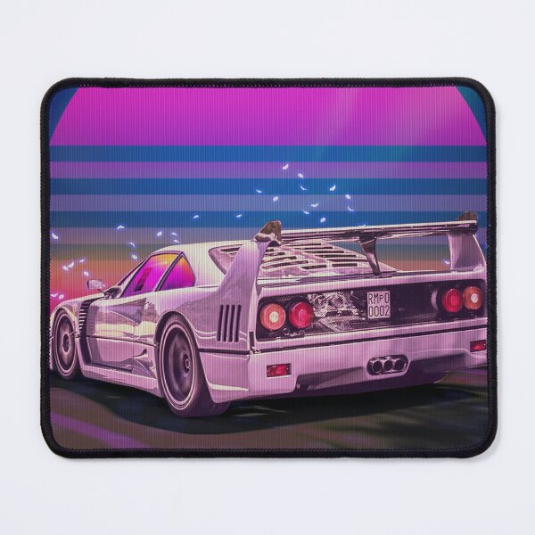 Item preview, White Ferrari Synthwave designed and sold by aliigal.