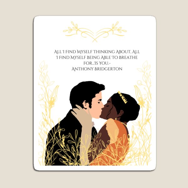 Aperçu de l'œuvre Le vicomte Anthony Bridgerton et Kate Sharma s'embrassent : Bridgerton créée et vendue par Classicambience.
