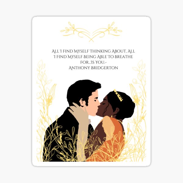 Aperçu de l'œuvre Le vicomte Anthony Bridgerton et Kate Sharma s'embrassent : Bridgerton créée et vendue par Classicambience.