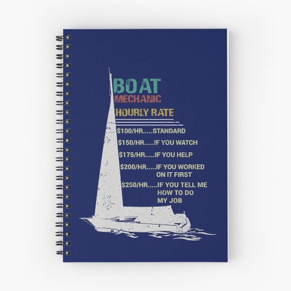 Item preview, Boat Yacht Mechanic Hourly Rate Funny Boat Repair Distressed Style designed and sold by niftee.