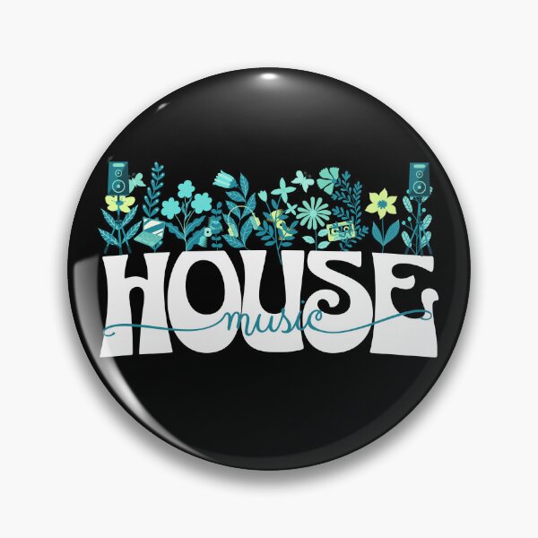 Item preview, HOUSE MUSIC  - In Full Bloom (white/lime/blue) designed and sold by Discothreadz.