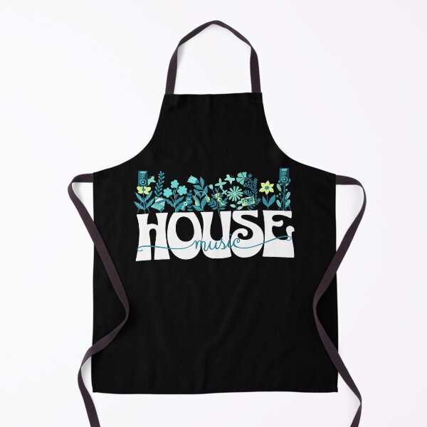 Item preview, HOUSE MUSIC  - In Full Bloom (white/lime/blue) designed and sold by Discothreadz.