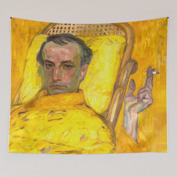 Item preview, Man Portrait, Man in Yellow, Colorful Vintage Art designed and sold by vintagevivian.