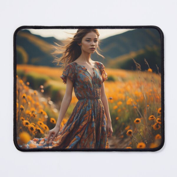 Item preview, Hermosa chica en campo de girasol designed and sold by shadowartsss.
