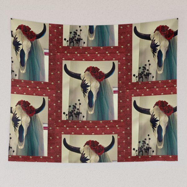 Item preview, Fine Art Skull will Textile  designed and sold by oh-bi-me.