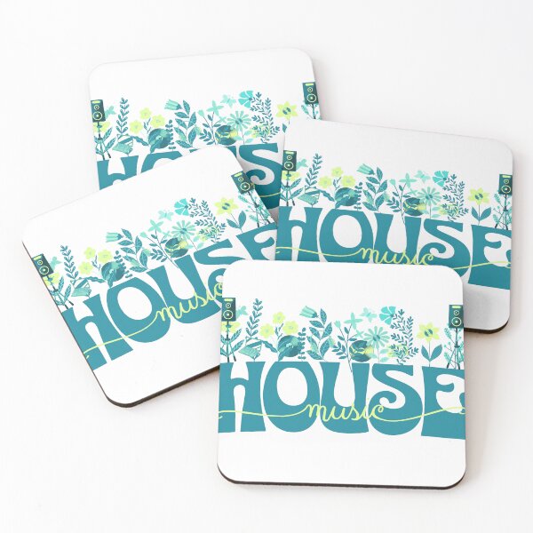 Item preview, HOUSE MUSIC  - In Full Bloom (blue/lime)  designed and sold by Discothreadz.