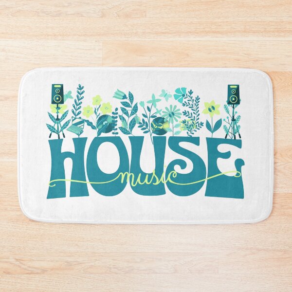 Item preview, HOUSE MUSIC  - In Full Bloom (blue/lime)  designed and sold by Discothreadz.