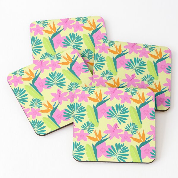 Item preview, colorful tropical flowers and leaf pattern designed and sold by SHOPingYOU.