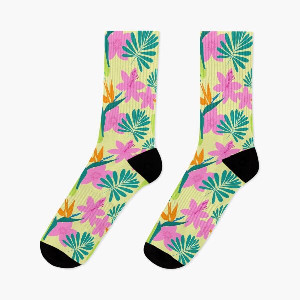 Item preview, colorful tropical flowers and leaf pattern designed and sold by SHOPingYOU.