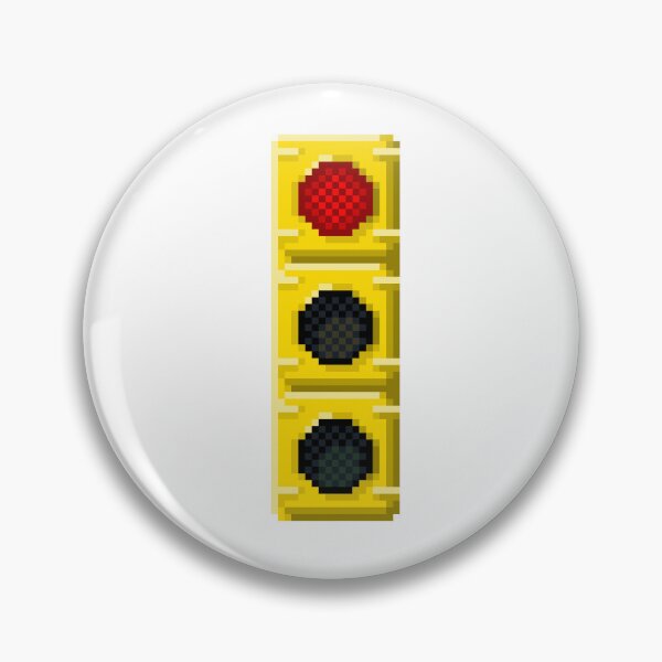 Item preview, Red Traffic Light Pixel Art | Street Theme Design designed and sold by anycolorart.