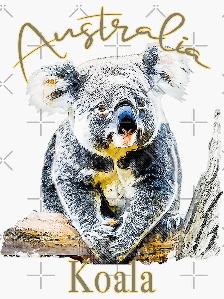 Australische einheimische V gel und Tiere niedlicher Koala Sticker