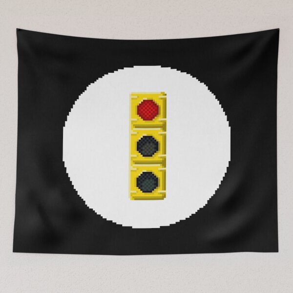 Item preview, Red Traffic Light Pixel Art | Street Theme Design designed and sold by anycolorart.