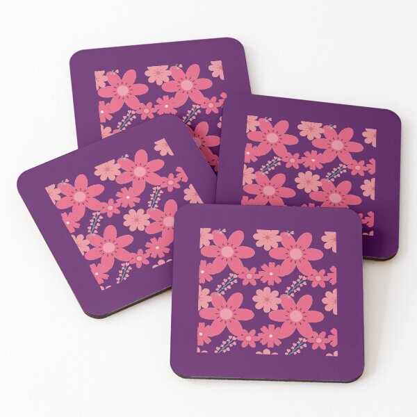 Item preview, beautiful pink flowers seamless pattern designed and sold by SHOPingYOU.