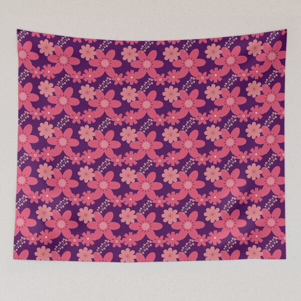Item preview, beautiful pink flowers seamless pattern designed and sold by SHOPingYOU.