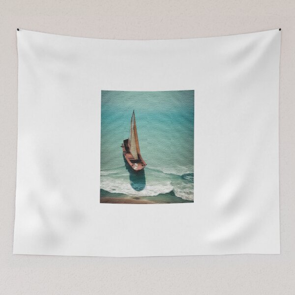 Item preview, Boat in the sea designed and sold by sabinako.