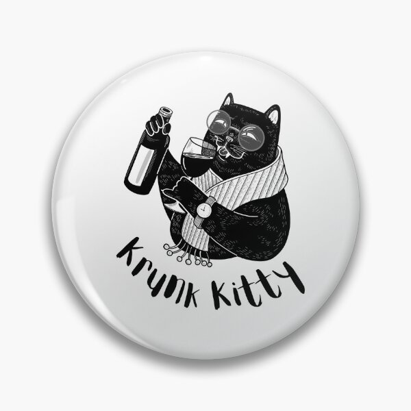 Artikelvorschau, Krunk Kitty Lustige betrunkene Katze entworfen und verkauft von mkzmerch.