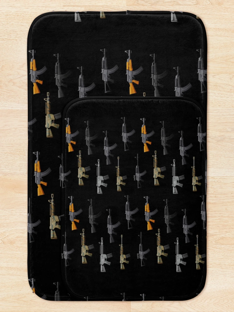 Thumbnail 5 of 6, Bath Mat, Military Rifle Pattern designed and sold by Cartoon Capo's Emporium.