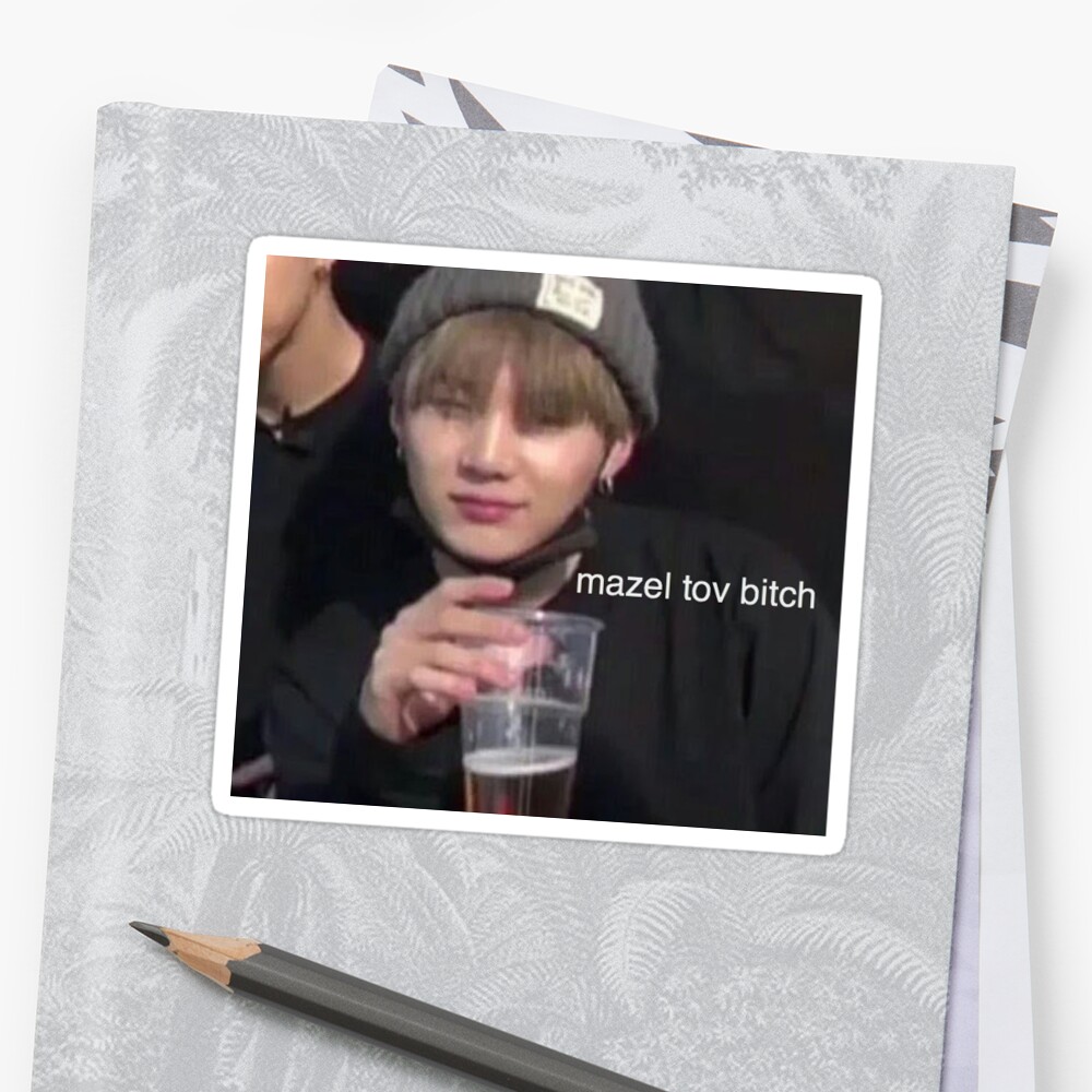 "BTS Suga Meme" Stickers by chogiwhy | Redbubble