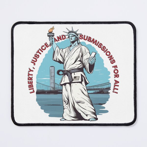 Artikelvorschau, Freiheitsstatue BJJ - Freiheit, Gerechtigkeit und Unterwerfung für alle! entworfen und verkauft von CreativeMindGPT.