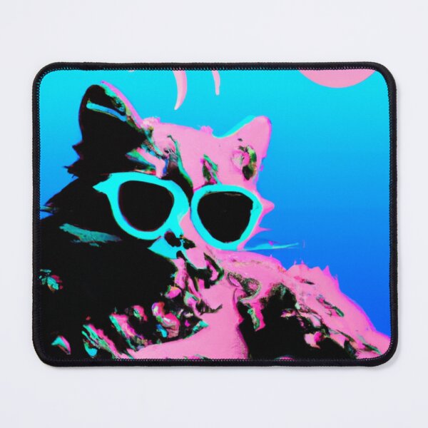 Item preview, vaporwave cat designed and sold by Lit_Creation ⭐️⭐️⭐️⭐️⭐️.