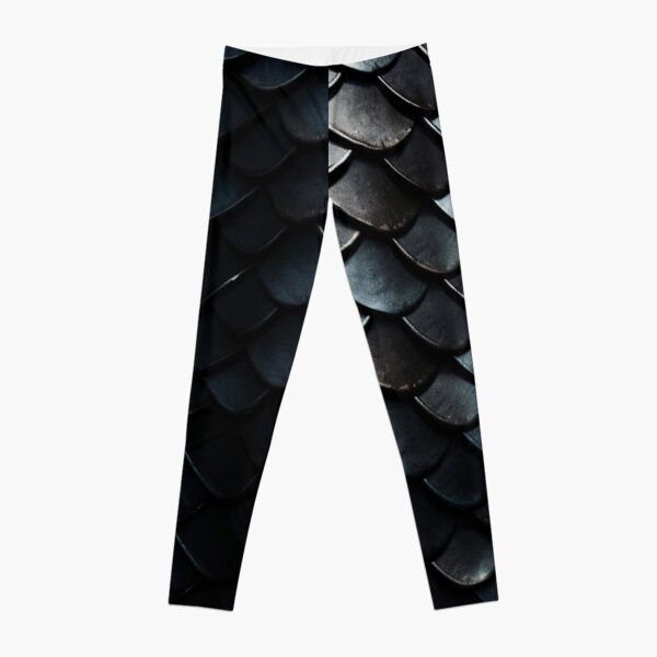 Black Dragonscale Pattern - Dragonskin Texture Leggings for Sale by  PatternWonders