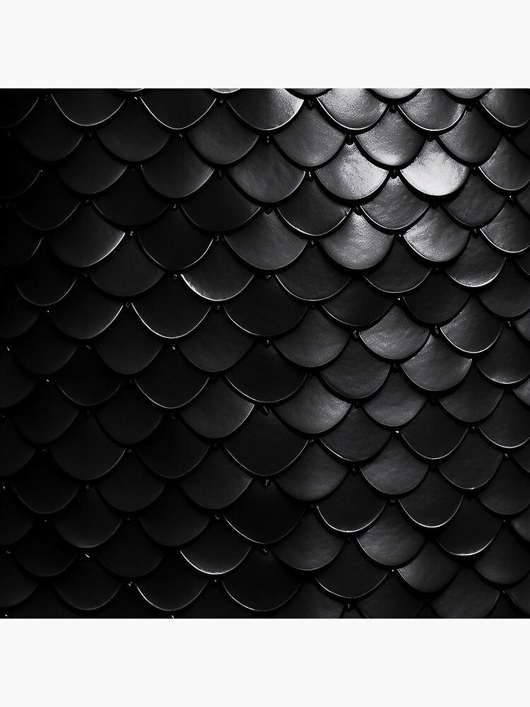 Black Dragonscale Pattern - Dragonskin Texture | Tote Bag