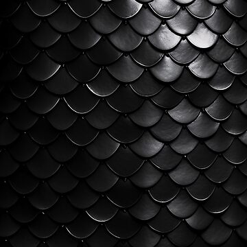 Black Dragonscale Pattern - Dragonskin Texture | Tote Bag