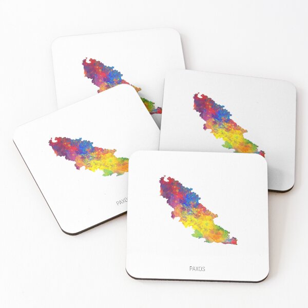 Artikelvorschau, Paxos Aquarellkarte entworfen und verkauft von ArtPrints.